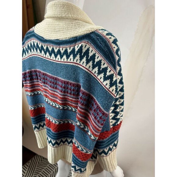 Jon & Anna M Knit Sweater Cardigan Multicolor Acrylic Blend Shawl Collar - Picture 12 of 16